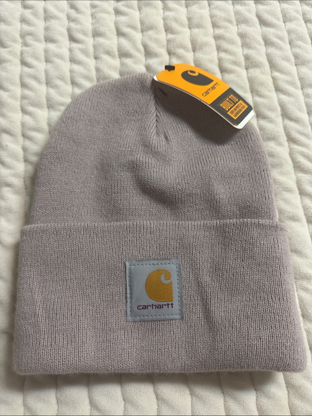Carhartt Women’s Lavender Knit Cuffed Beanie with Logo Patch